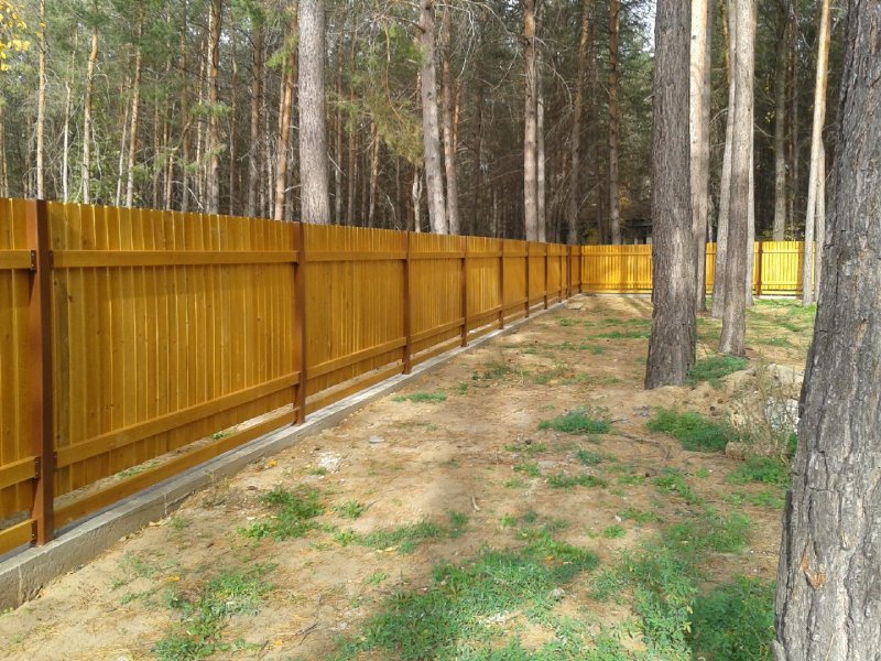 Забор из клееного бруса