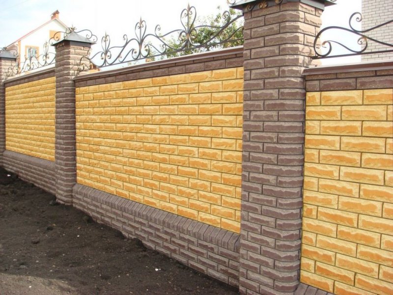 Картинки забора из кирпича (40 фото)