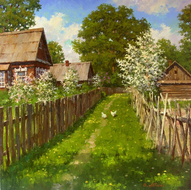 Художник Григорий Лозинский картины деревня