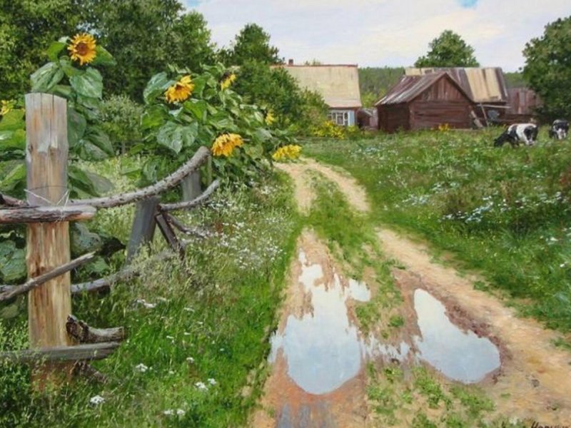 Художник Татьяна черных картины деревня