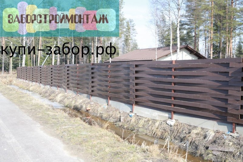 Забор плетенка наклонный участок