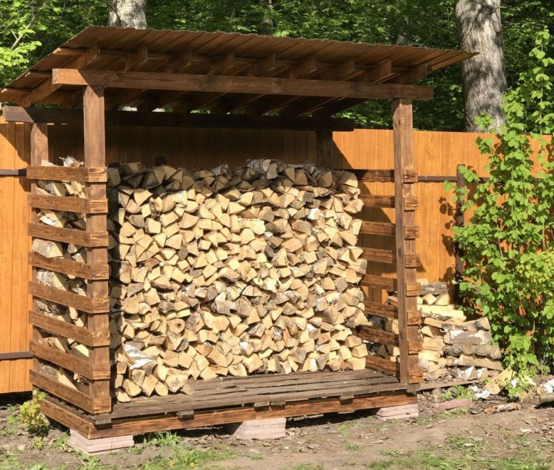 Дровница уличная
