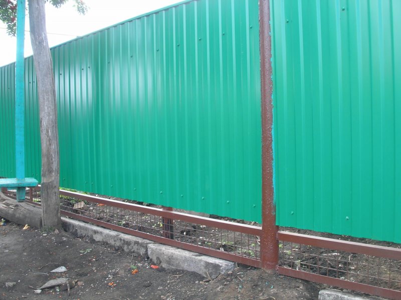RAL 7004 профнастил забор