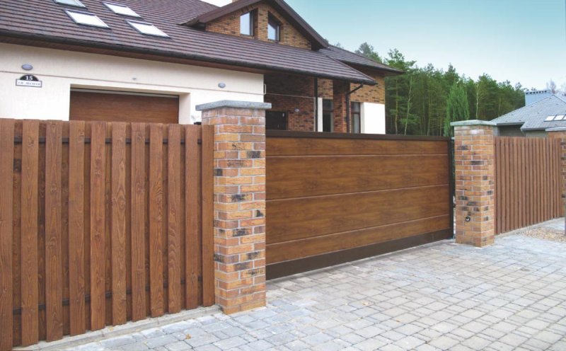 Забор Ecosteel мореный дуб