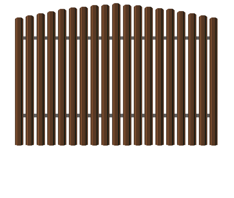 RAL 7024 штакетник