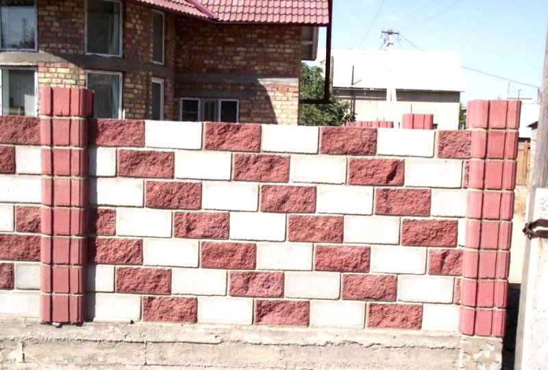 Шлакоблок забор