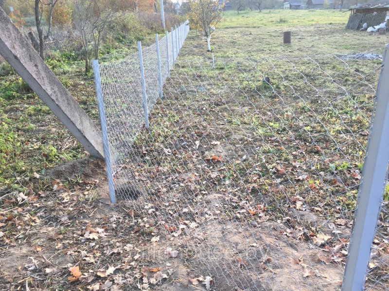 Забор из сетки рабицы 1.5 метра