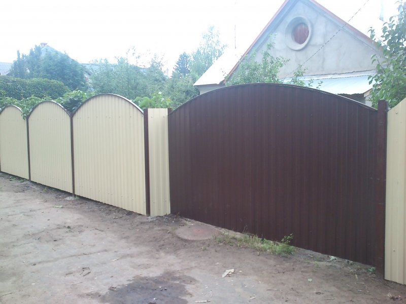 Ворота из профнастила