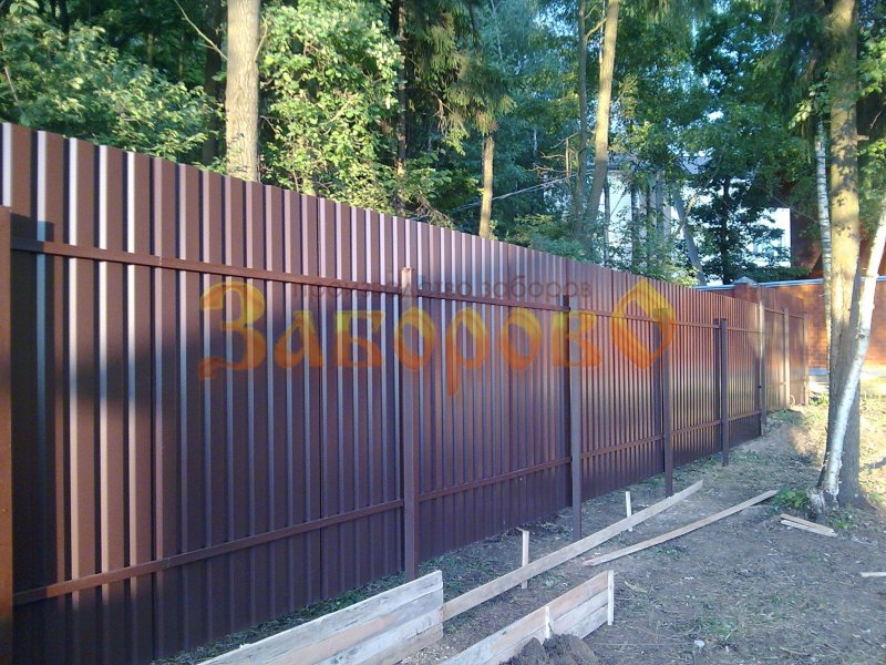 Кирпичный забор RAL 7024
