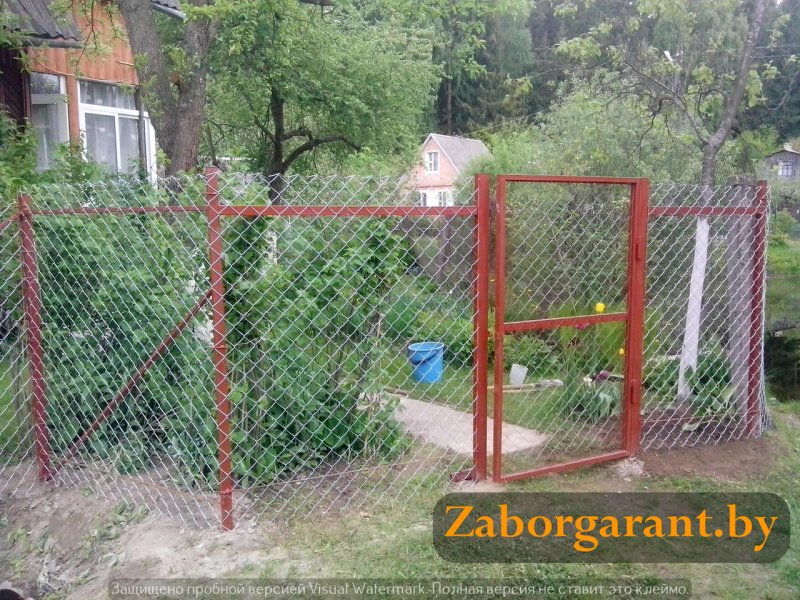 Калитка для забора из сетки рабицы