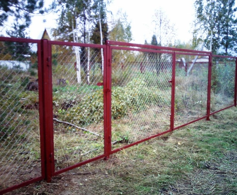 Ворота из сетки рабица