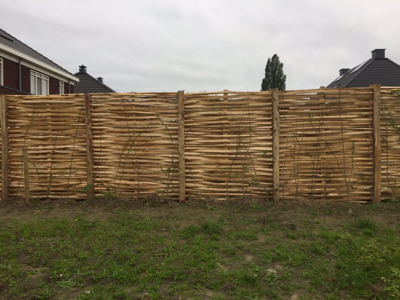 Плетеный забор из горбыля