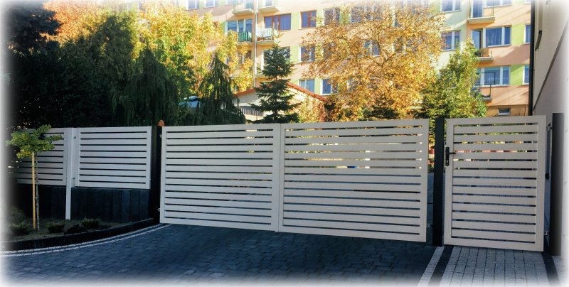 Откатные ворота 6000х2000 жалюзи