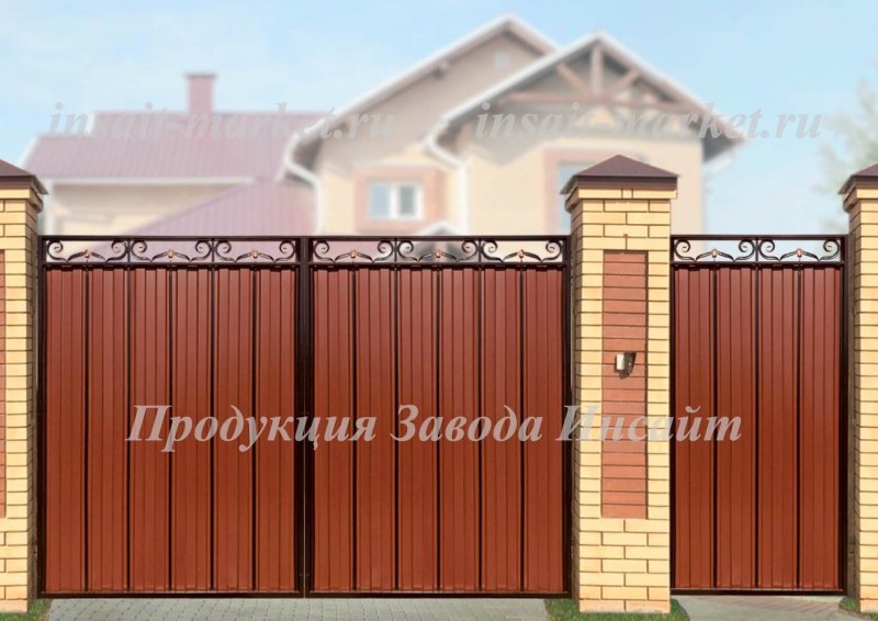 Ковка на деревянные ворота