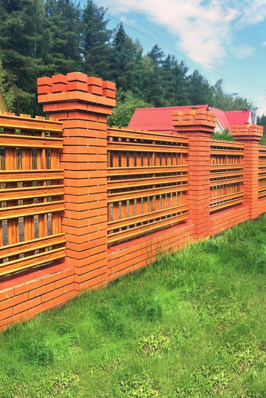 Штакетник м-образный а 0,45 pe RAL 8004 терракота