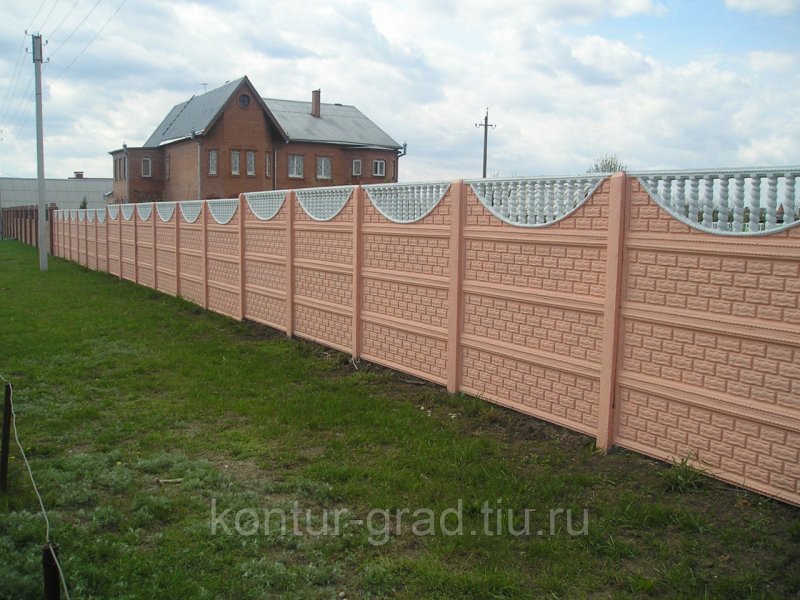 Декоративный бетонный забор