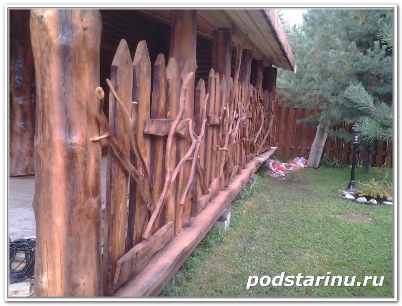 Заборчик из горбыля