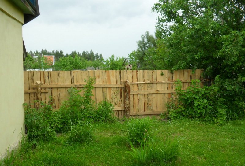Дачный забор из горбыля
