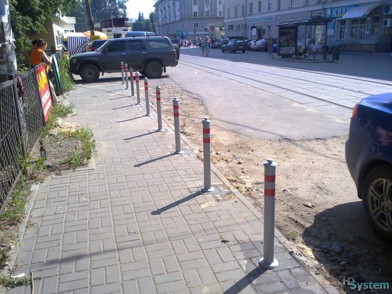 Оградительные столбы для стоянки
