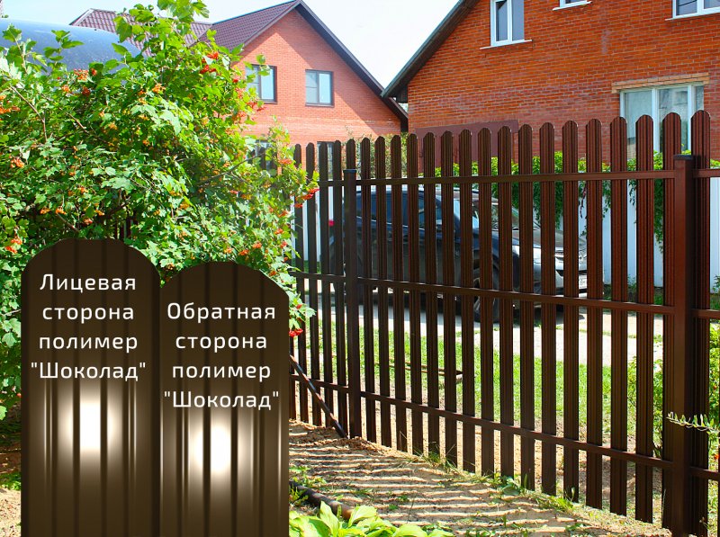 Штакетник FINFOLD двухсторонний 8017/8017
