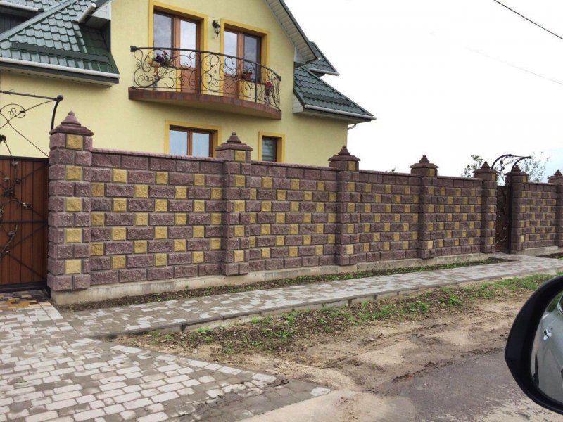 СКЦ колонный блок забор