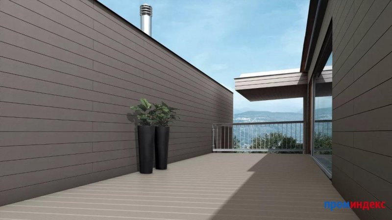 Забор Ecosteel мореный дуб