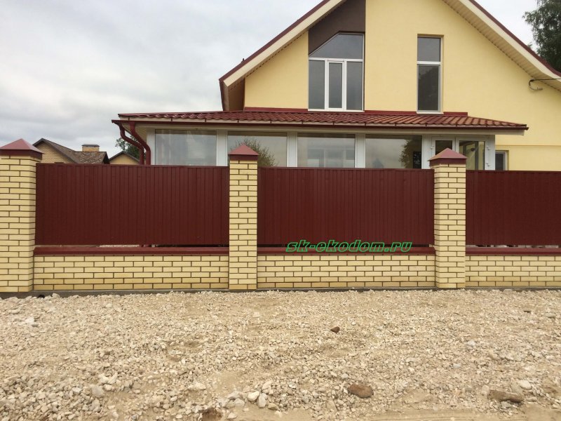 Профлист RAL 1014 забор