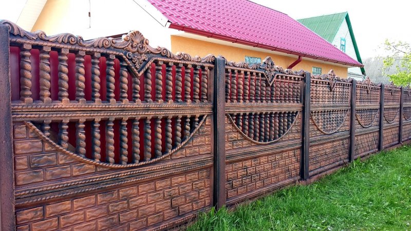 Бетонный забор еврозабор