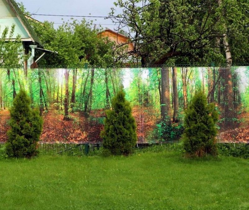 Фотосетка для декора заборов