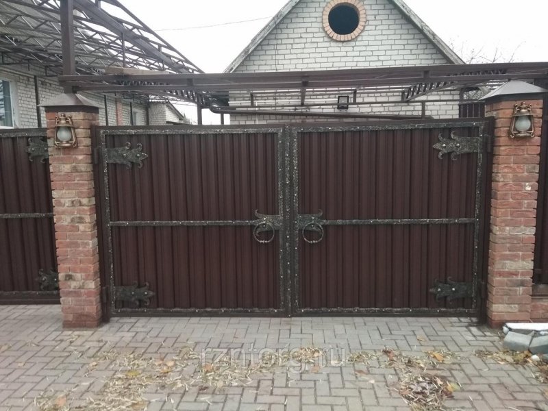 Рабица под откатные ворота