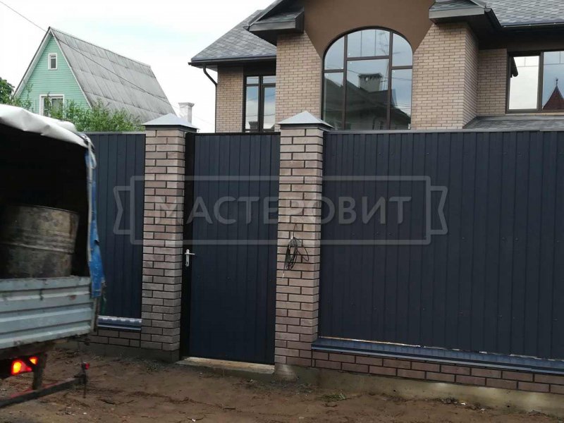 Профнастил 7024 серый графит забор