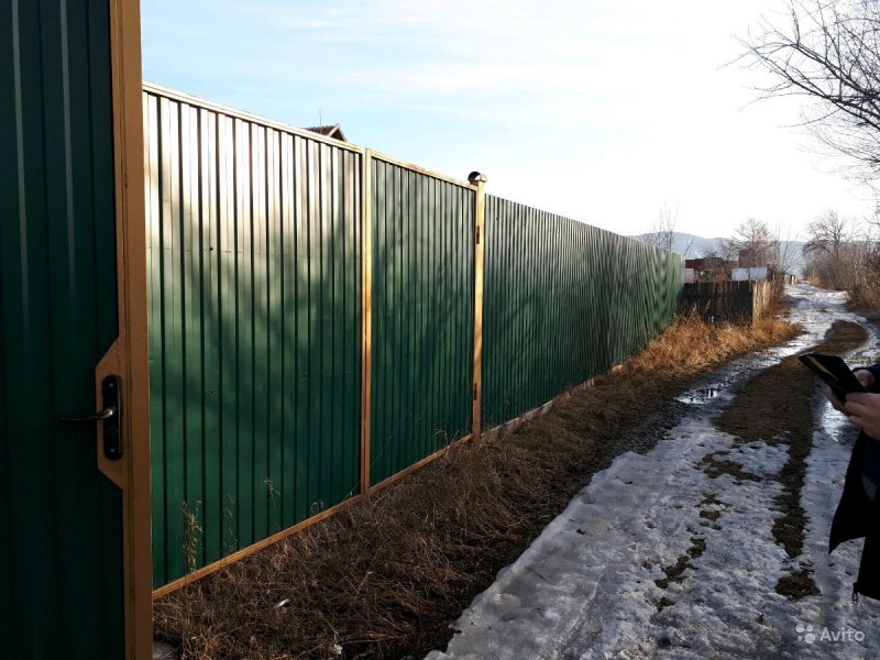 Каркас забора профлист