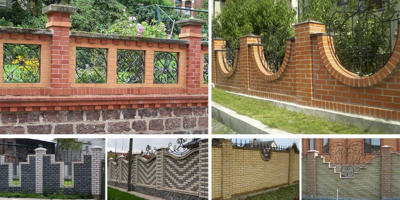 Самые креативные кирпичные заборы