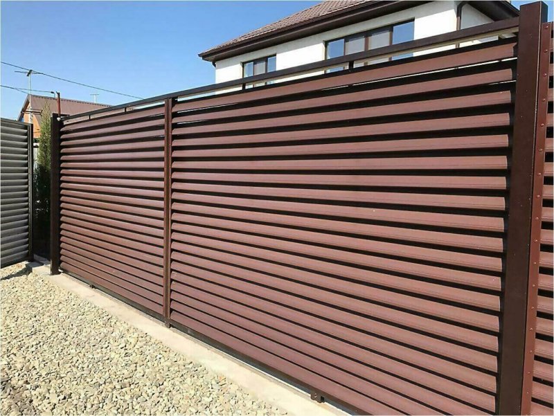 Забор жалюзи Fort Lux ral7024