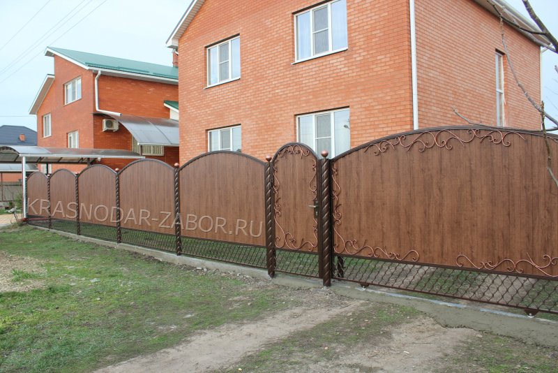 Забор из профлиста ral5005