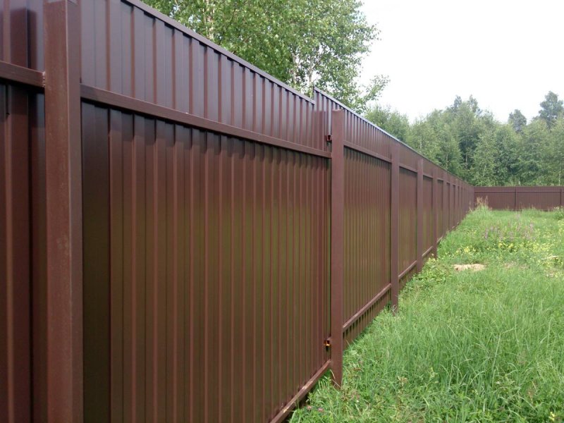 Забор из профлиста RAL 6002