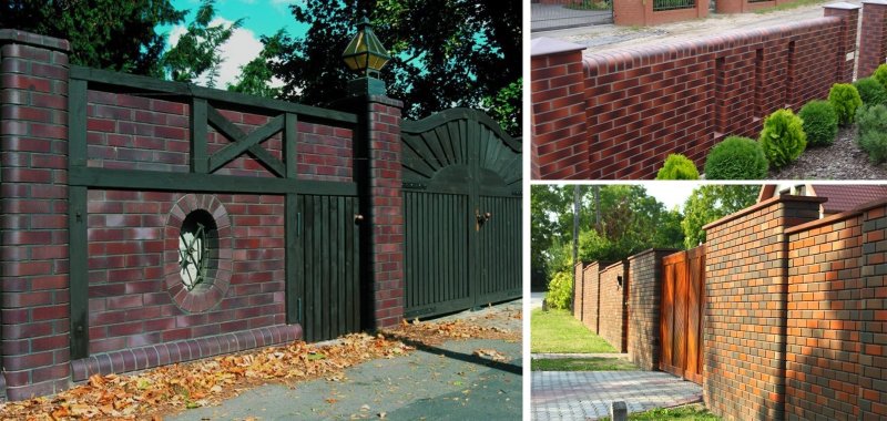 Английский забор из кирпича