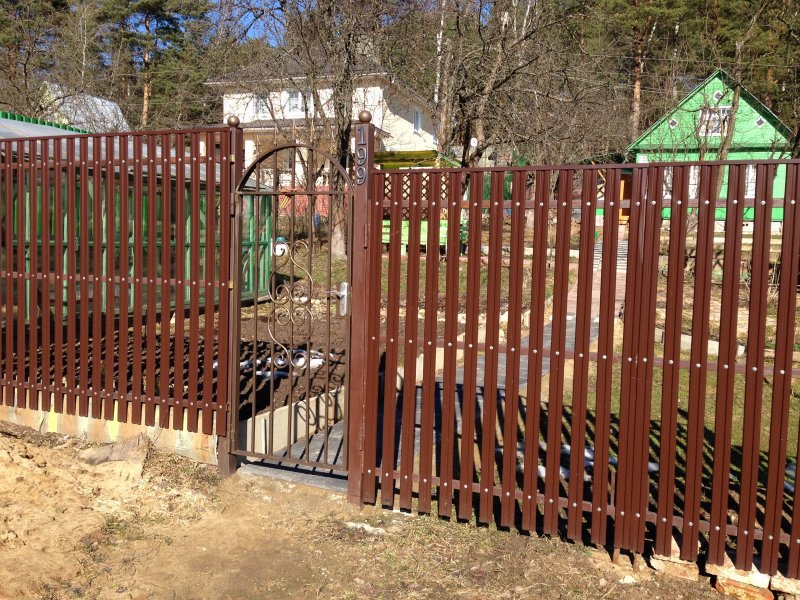 Ворота для дачи штакетник
