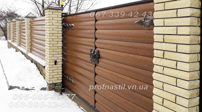 Заборные секции из сайдинга