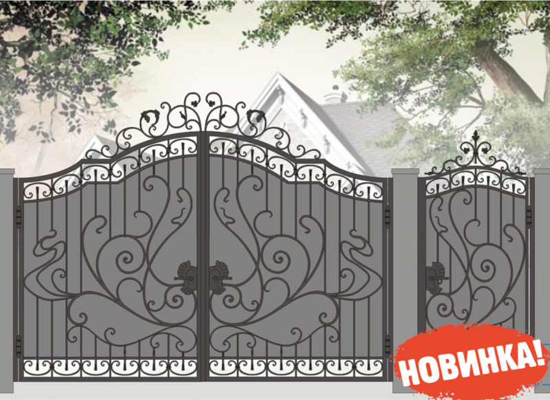 Металлические кованые ворота