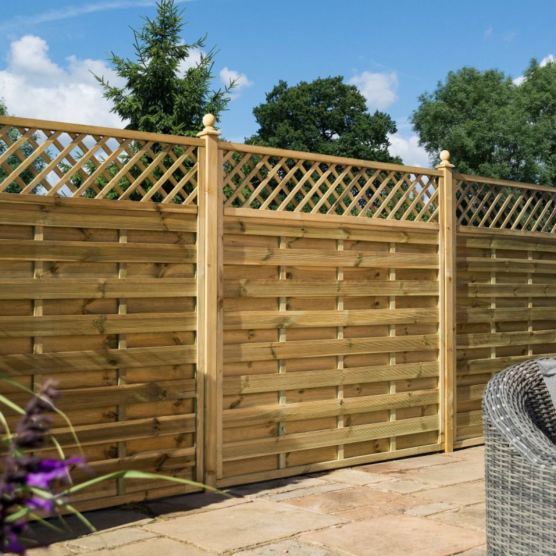 Brown Lattice Fence