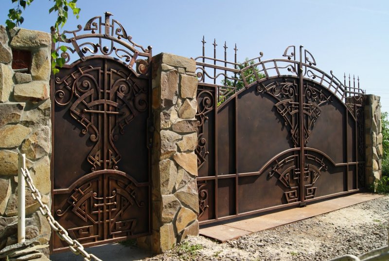 Красивые калитки из металла