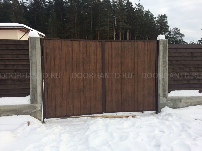 Откатные ворота профлист забор из профнастила