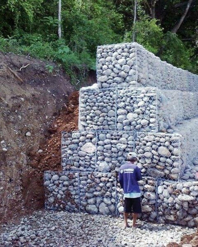 Погреб из габионов