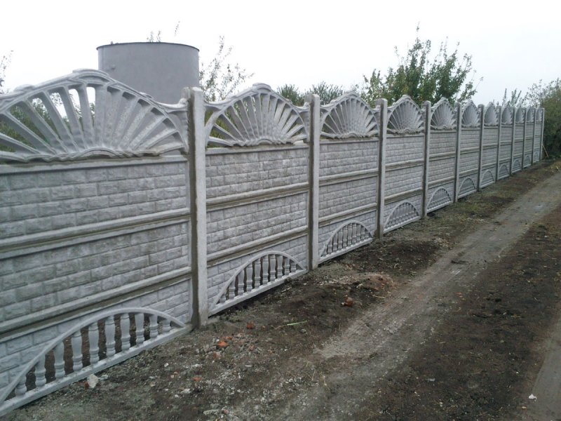 Бетонный забор еврозабор