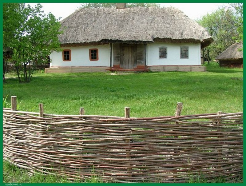 Плетеный забор в старину