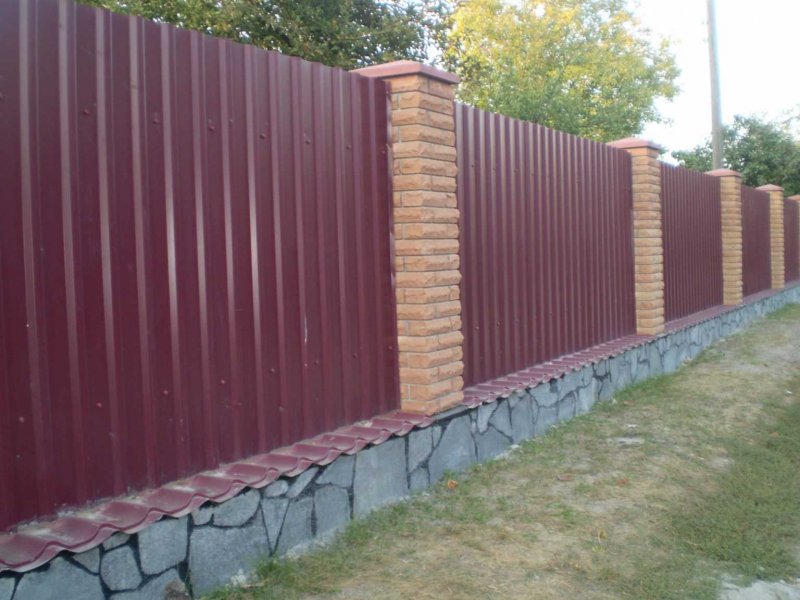 Ограждение для палисадника из шифера