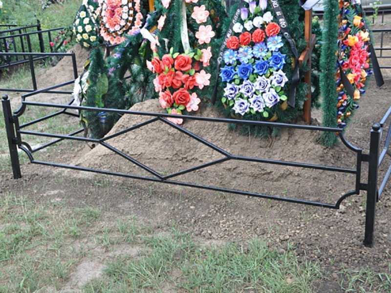 Ограды на кладбище простые