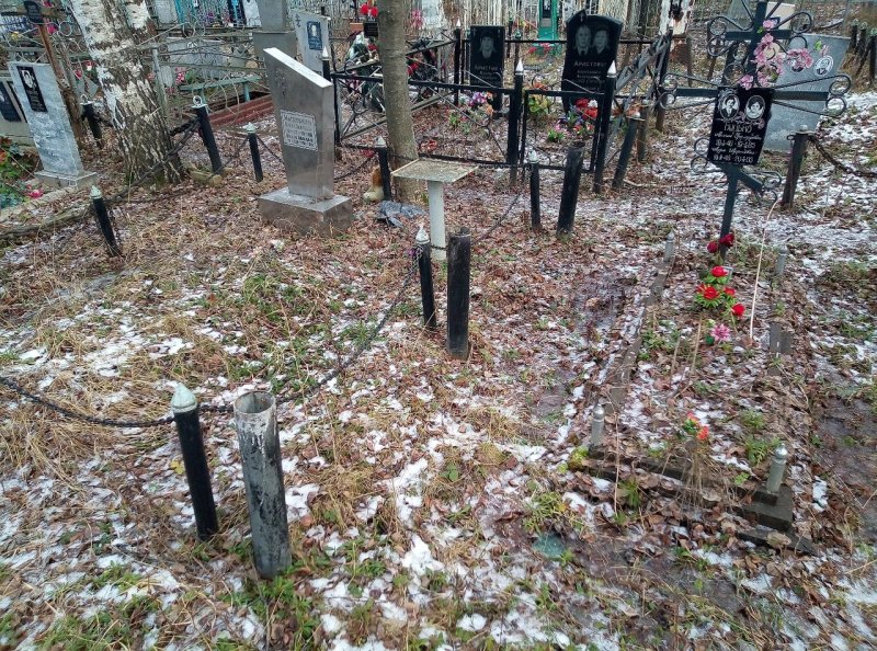 Ограда кладбище Пущино