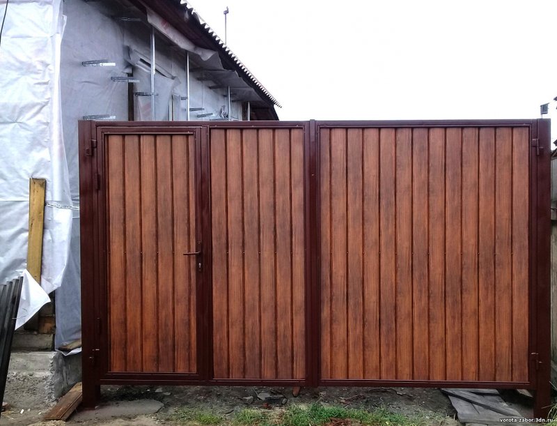 Калитка для забора из блокхауса